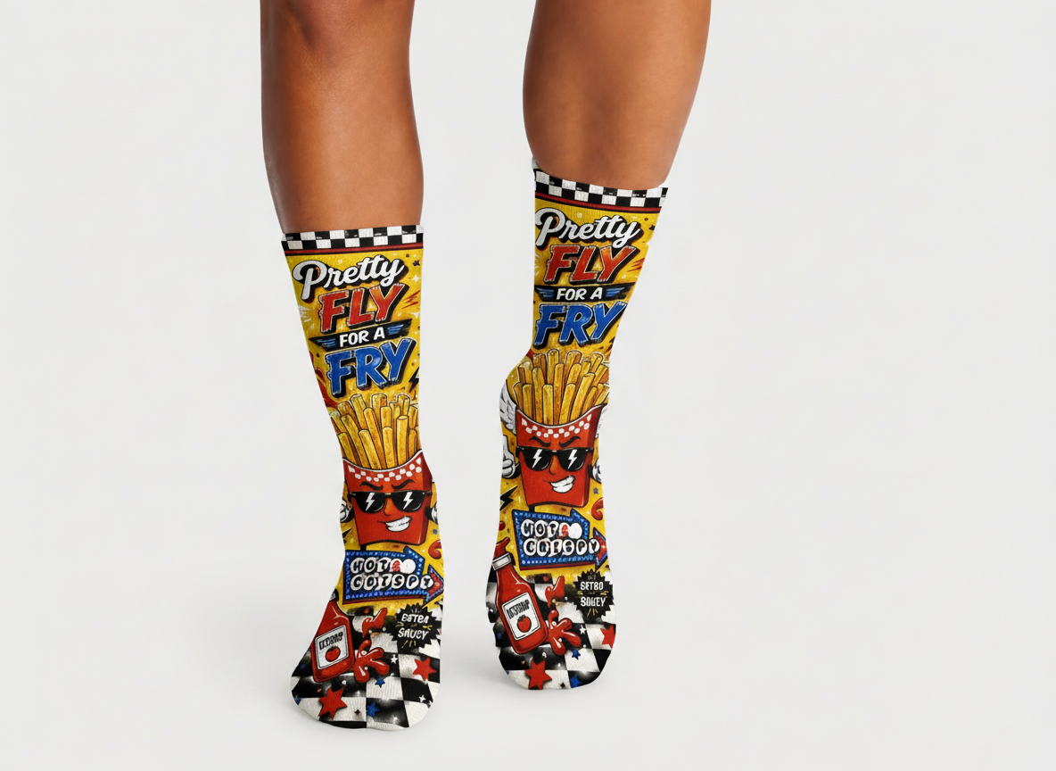 Food Pretty Fly for a Fry socks