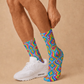 Psychedelic Rainbow Ripple socks