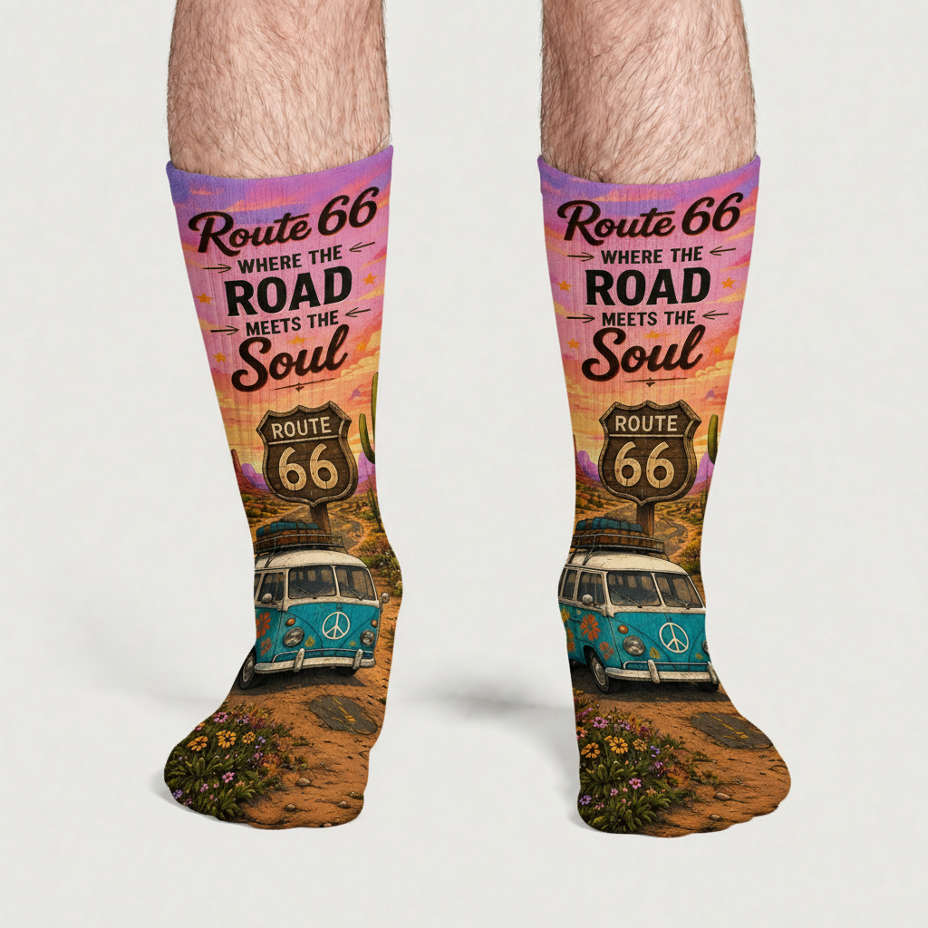 Route 66 Roads Meet Souls socks