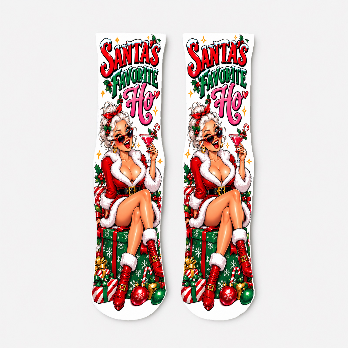 Christmas 12 Santa´s Favorite Mrs Claus socks