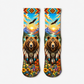 Southwestern Bear Sunrise socks