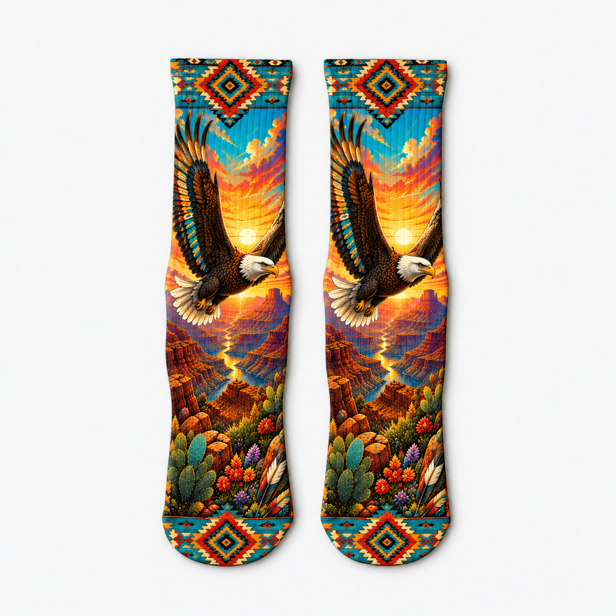 Southwestern Eagle Canyon socks