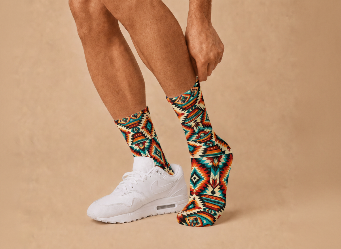 Southwestern Geometric Pattern socks