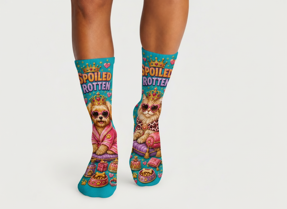 Pets Spoiled Rotten socks