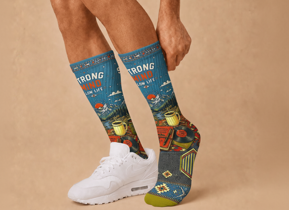 Wellness Strong Mind Slow Life socks