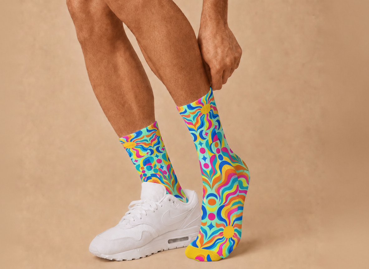 Psychedelic Sunwave socks