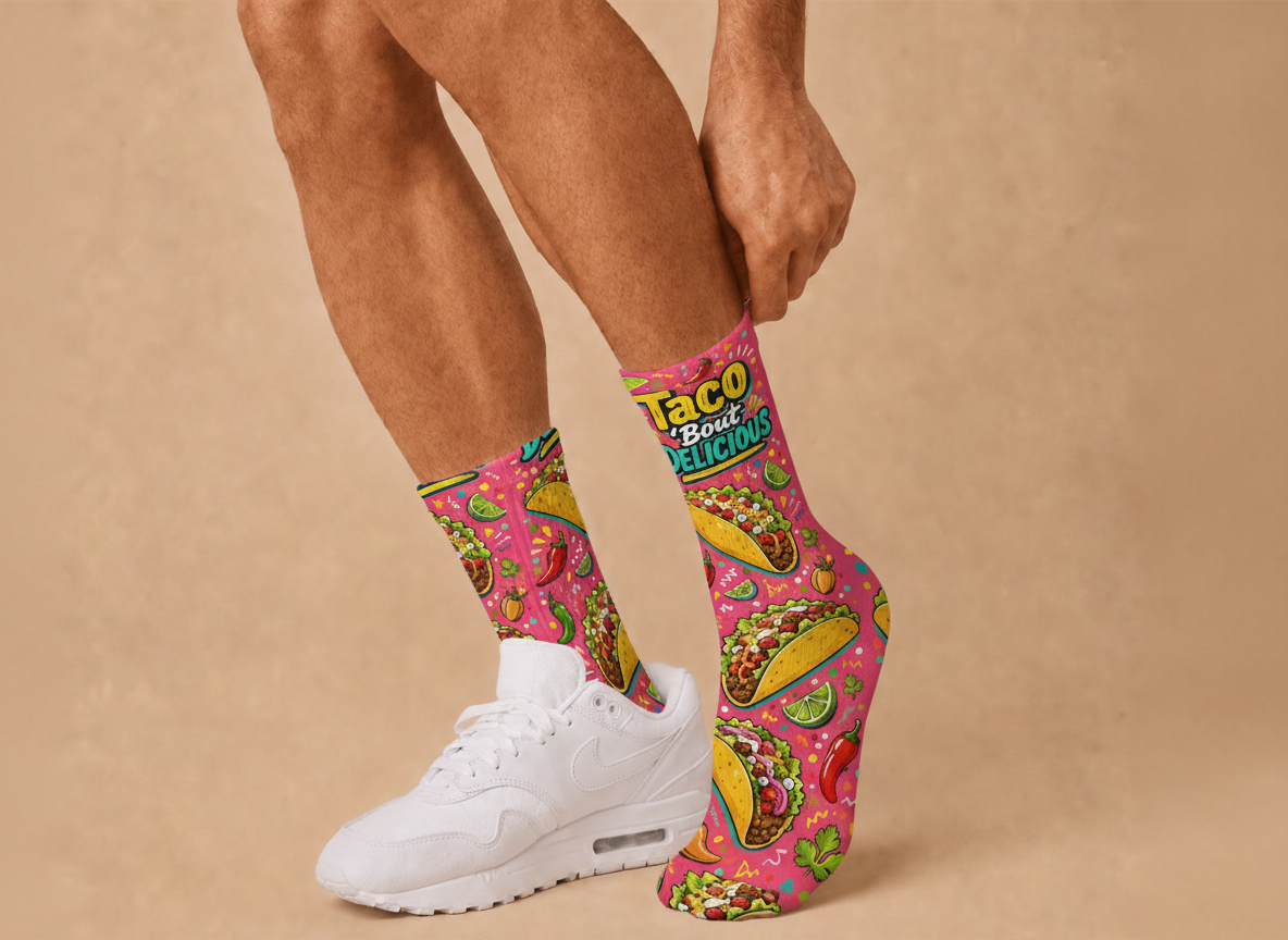 Food Taco Bout Delicious socks