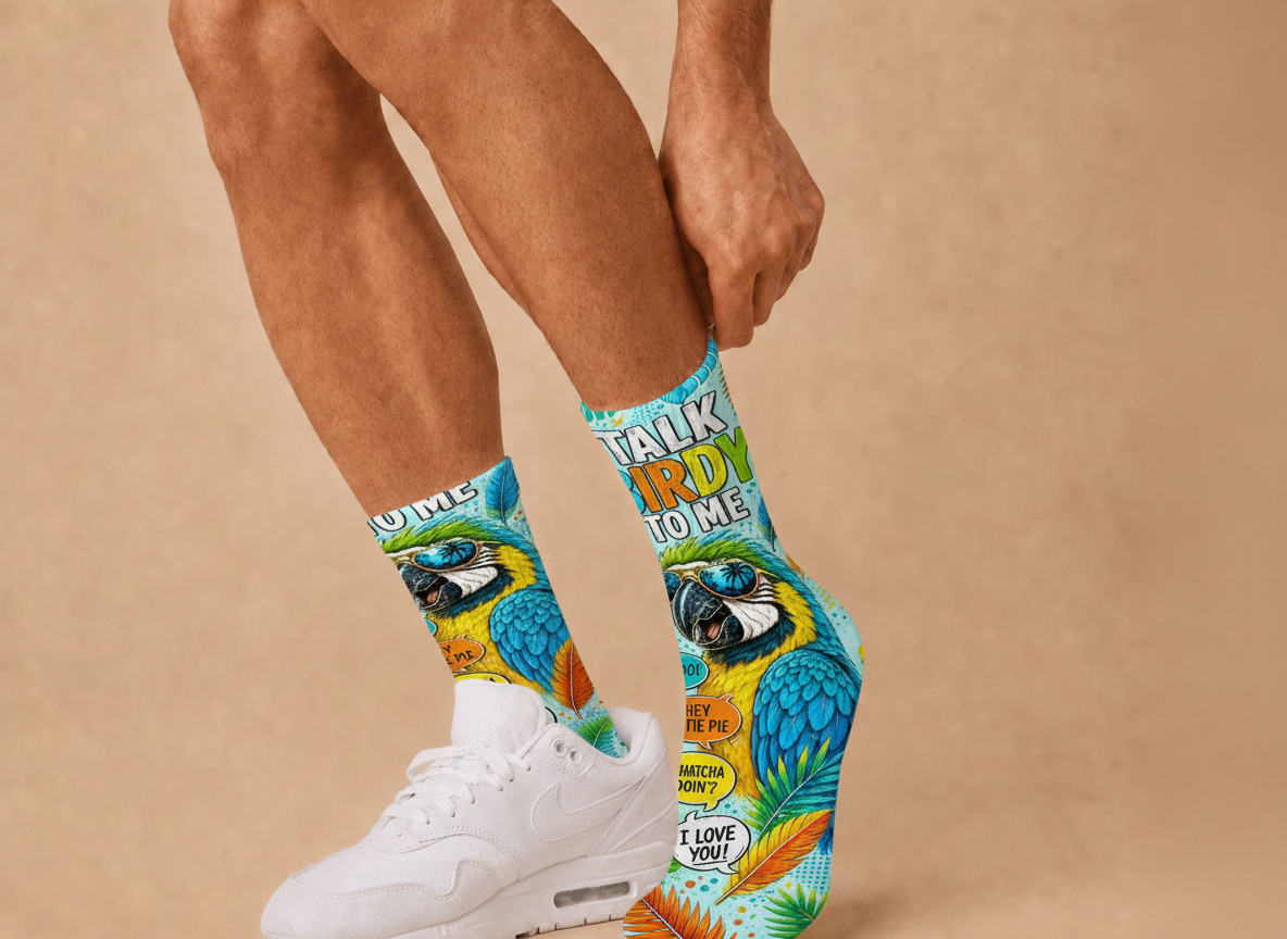 Pets Talk Birdy To Me Man socks