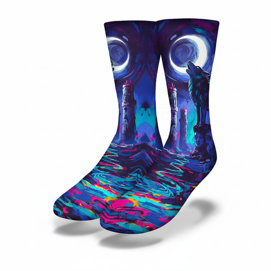 Tarot Card The Moon socks