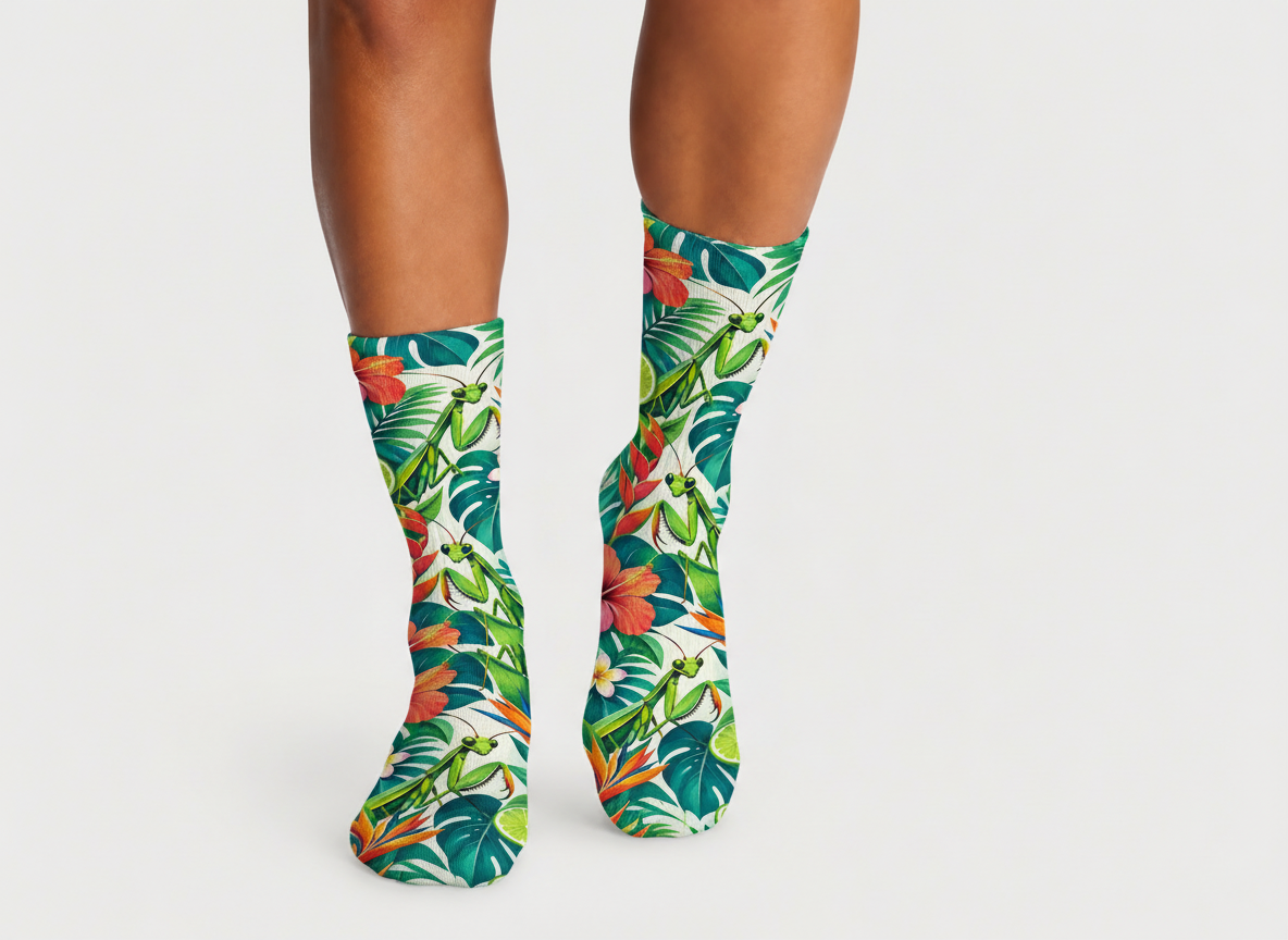 Insects Tropical Mantis socks