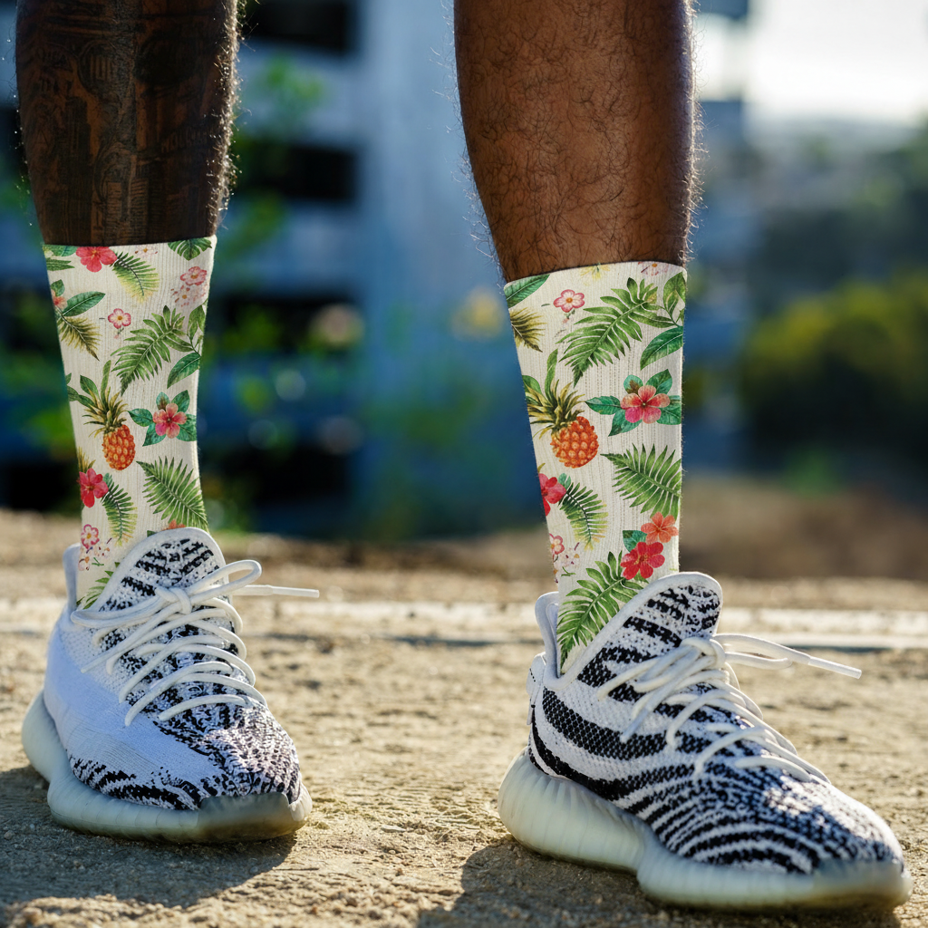 Tropical Crew Socks (5 Pairs)