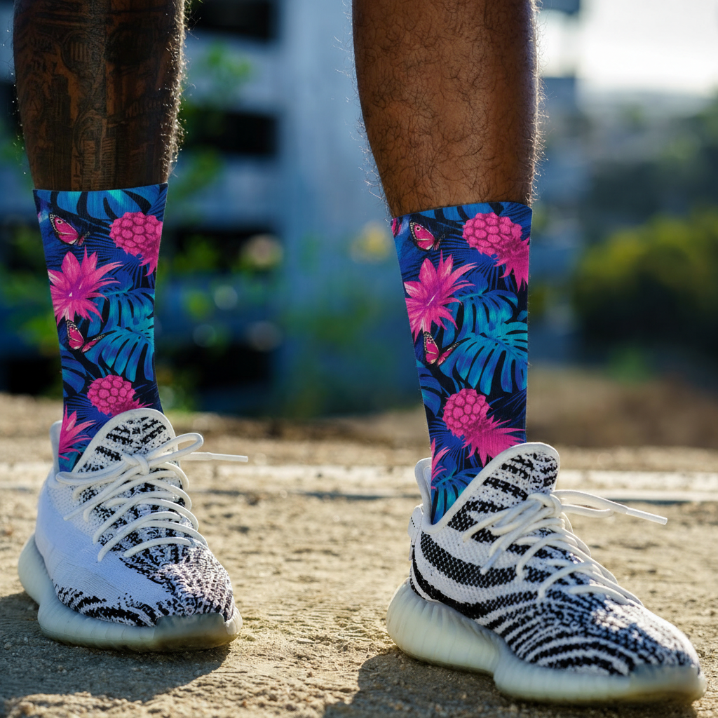 Tropical Crew Socks (5 Pairs)