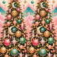 Christmas 5 Celestial Trees socks