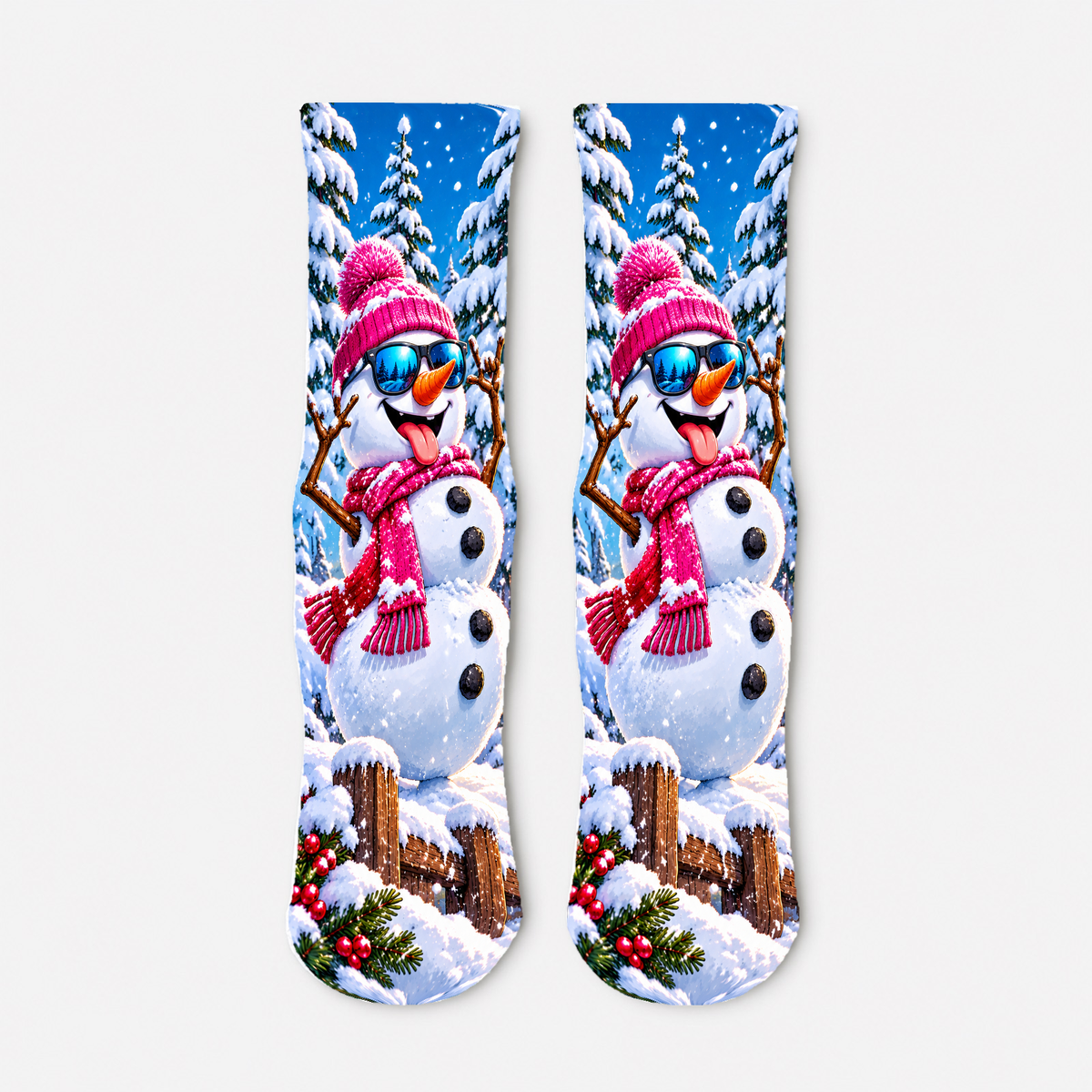Christmas 4 Snowmen in a Winter Wonderland socks