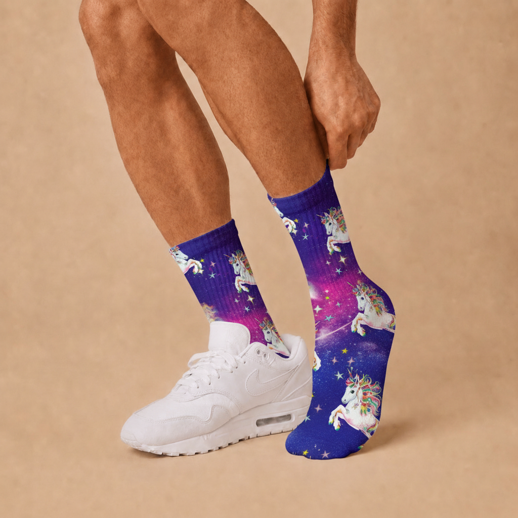 Unicorn Galaxy Crew Socks