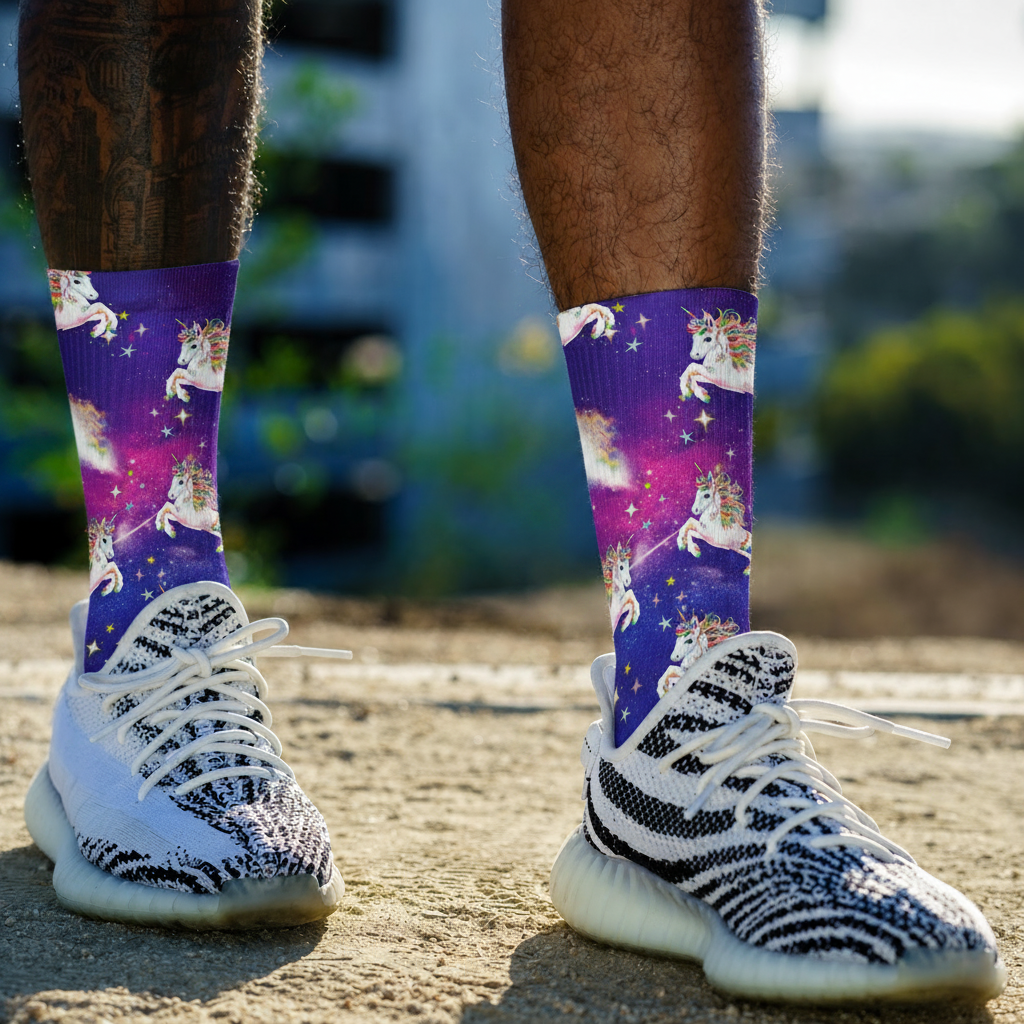 Unicorn Crew Socks (1, 3 & 5-Pair Options)