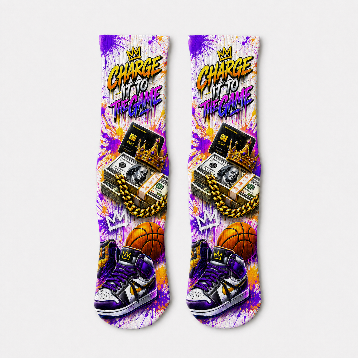 Urban1 Charge it 1 purple socks