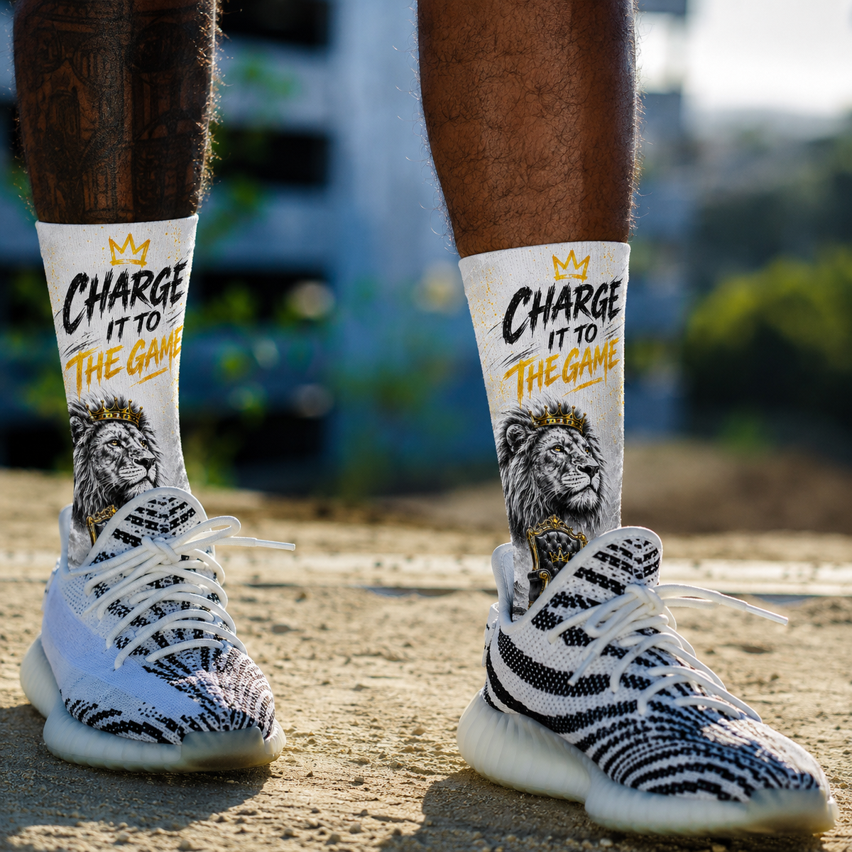 Urban1 Charge It 3 Lion socks