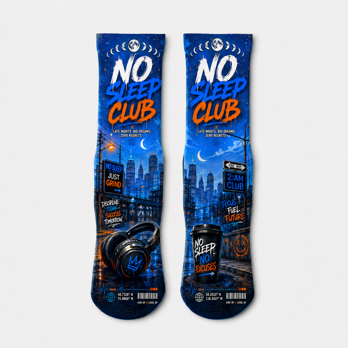 Urban1 No Sleep Club socks