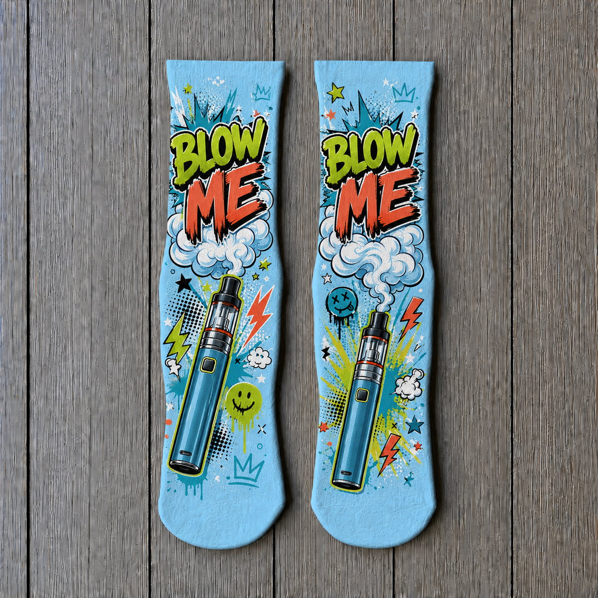 Vape Blow Me socks