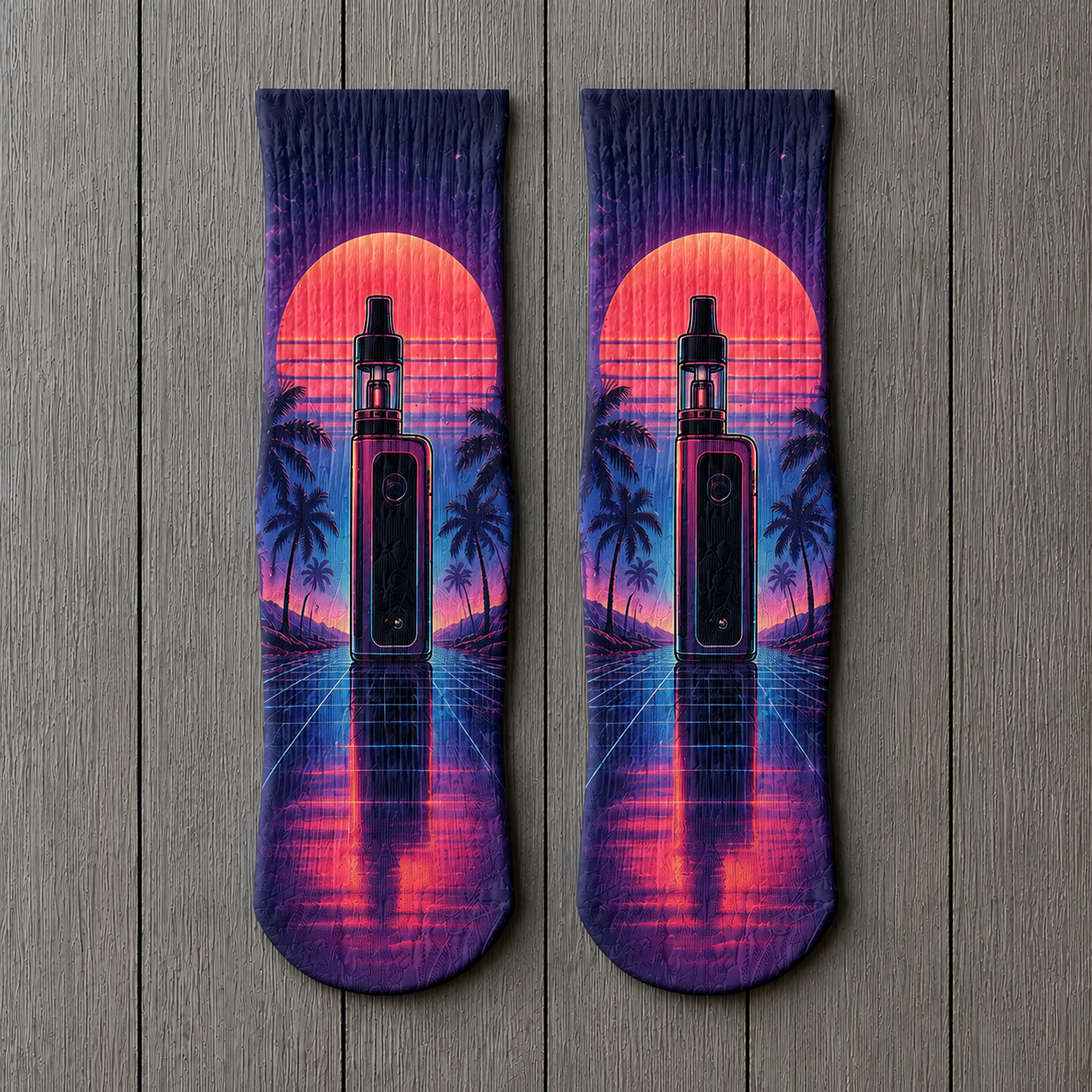Vape Neon Sunset socks