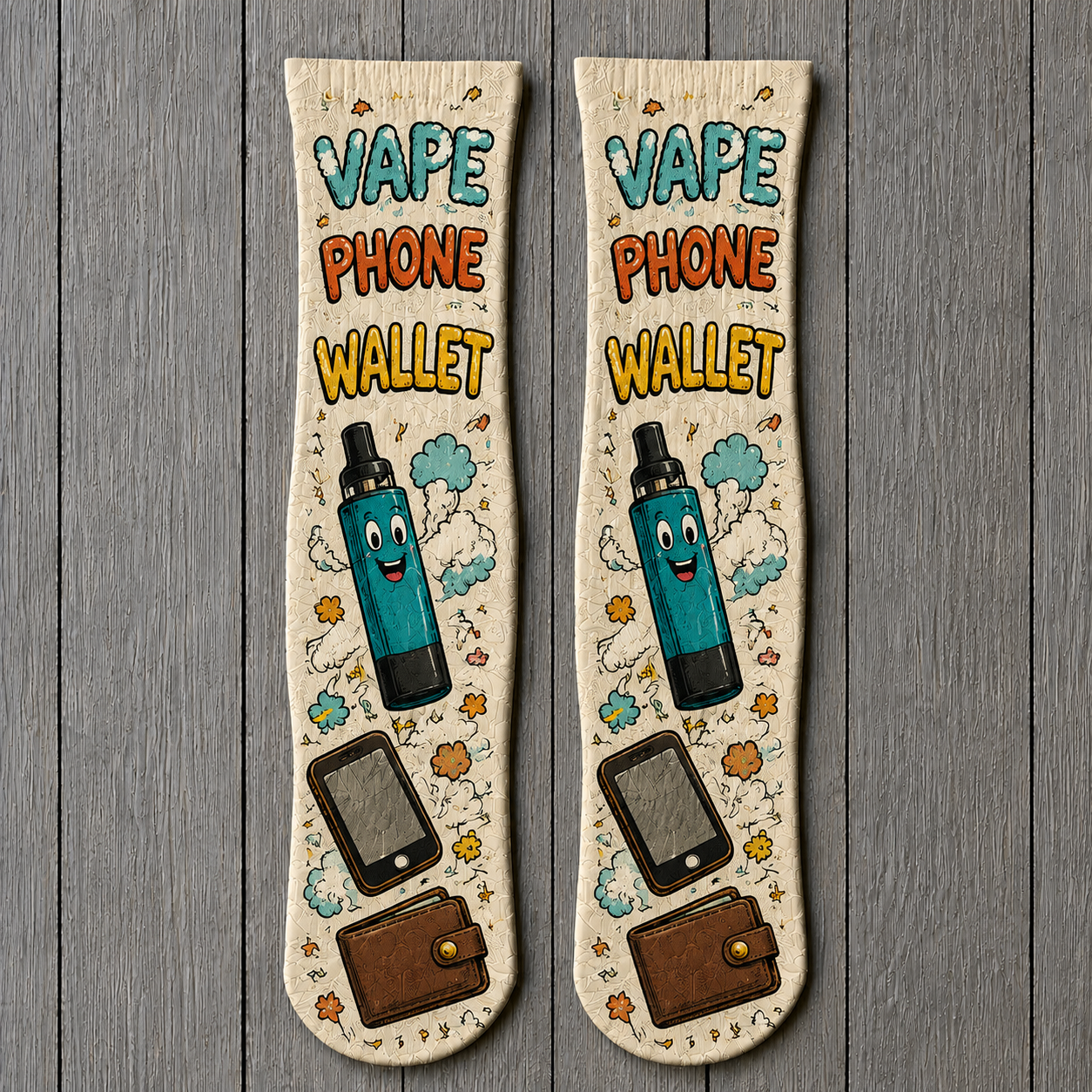 Vape Phone Wallet Essentials socks