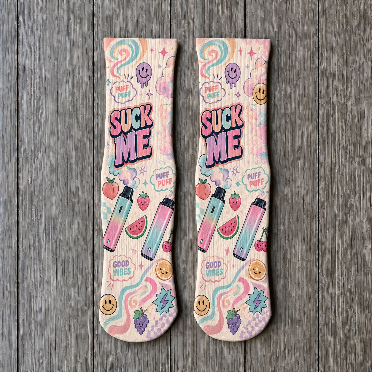 Vape Suck Me socks