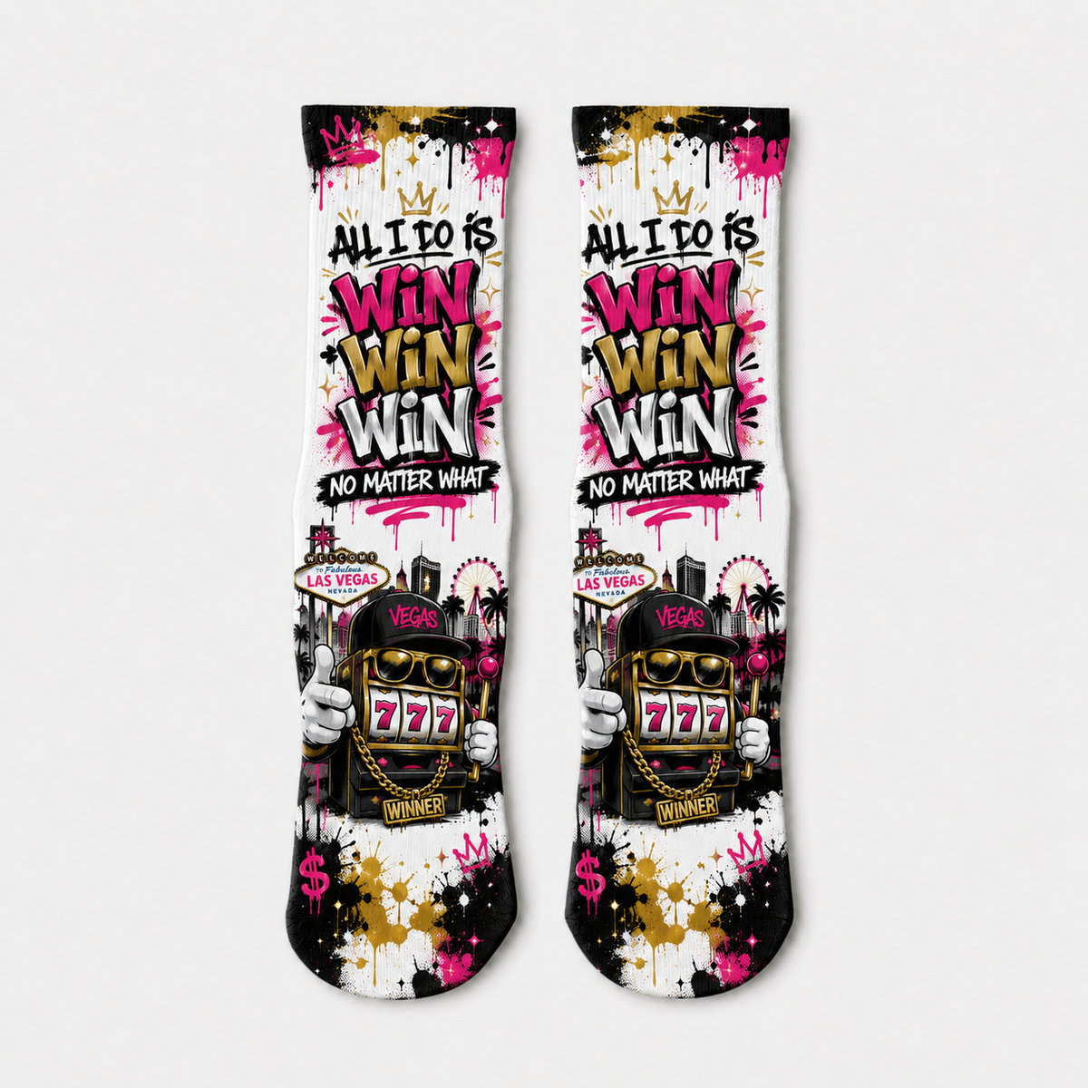 Vegas All I Do Is Win socks
