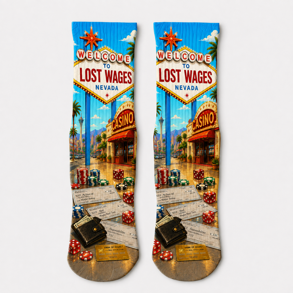 Vegas Lost Wages socks