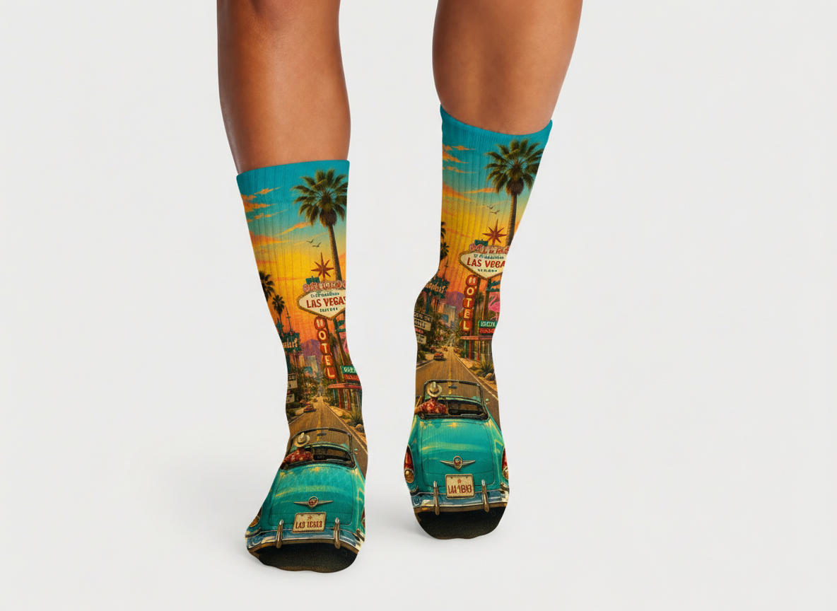 Vegas Vintage Drive socks