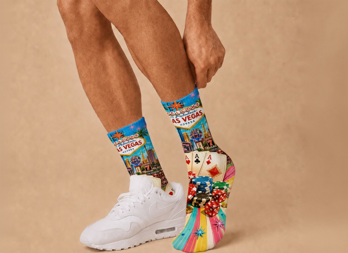 Vegas Welcome Sign socks