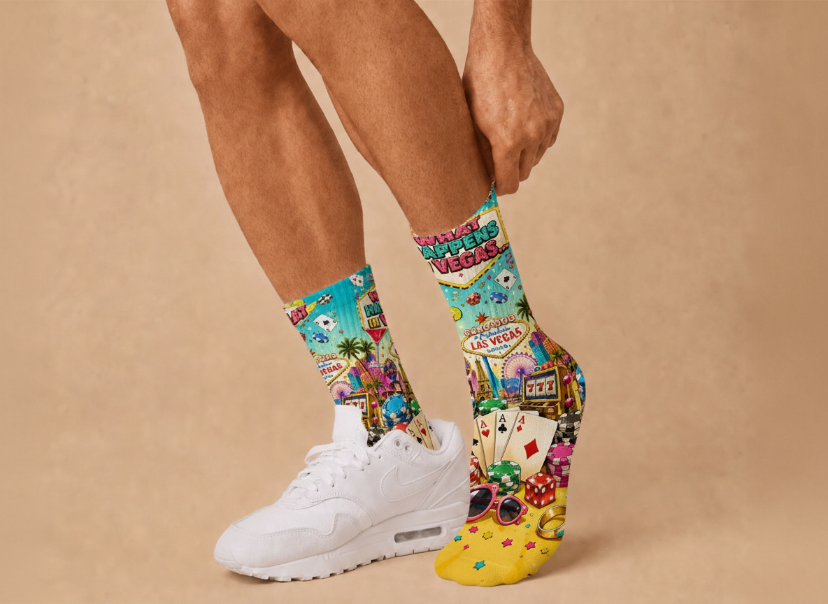 Vegas What Happens Party socks