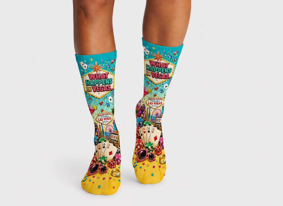 Vegas What Happens Party socks