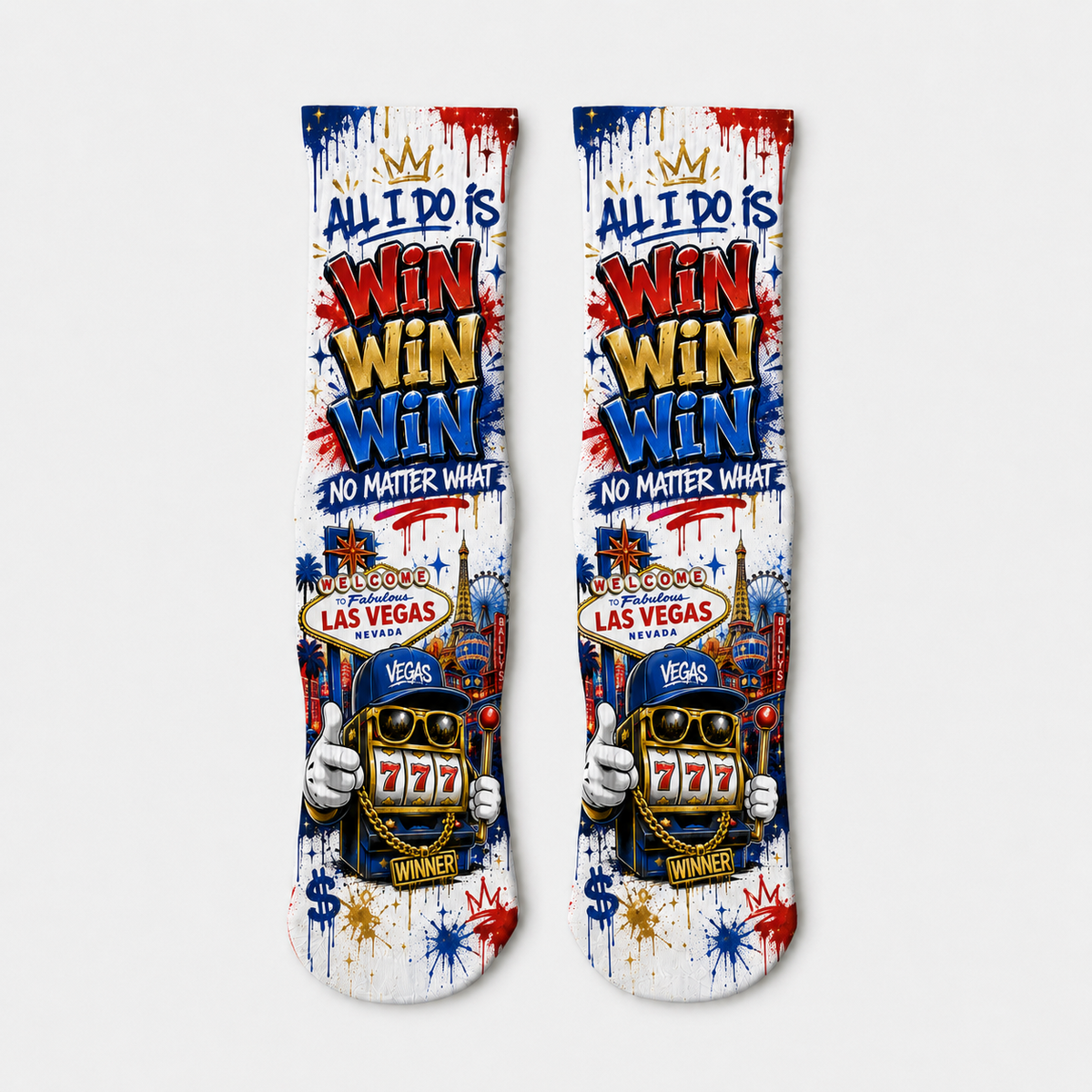 Vegas All I Do Is Win 2 socks
