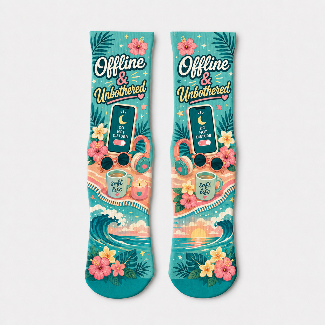 Wellness Offline and Unbothered socks