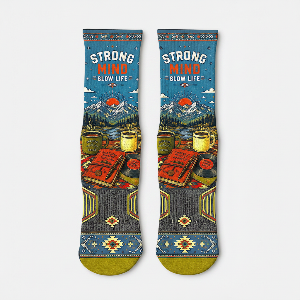 Wellness Strong Mind Slow Life socks
