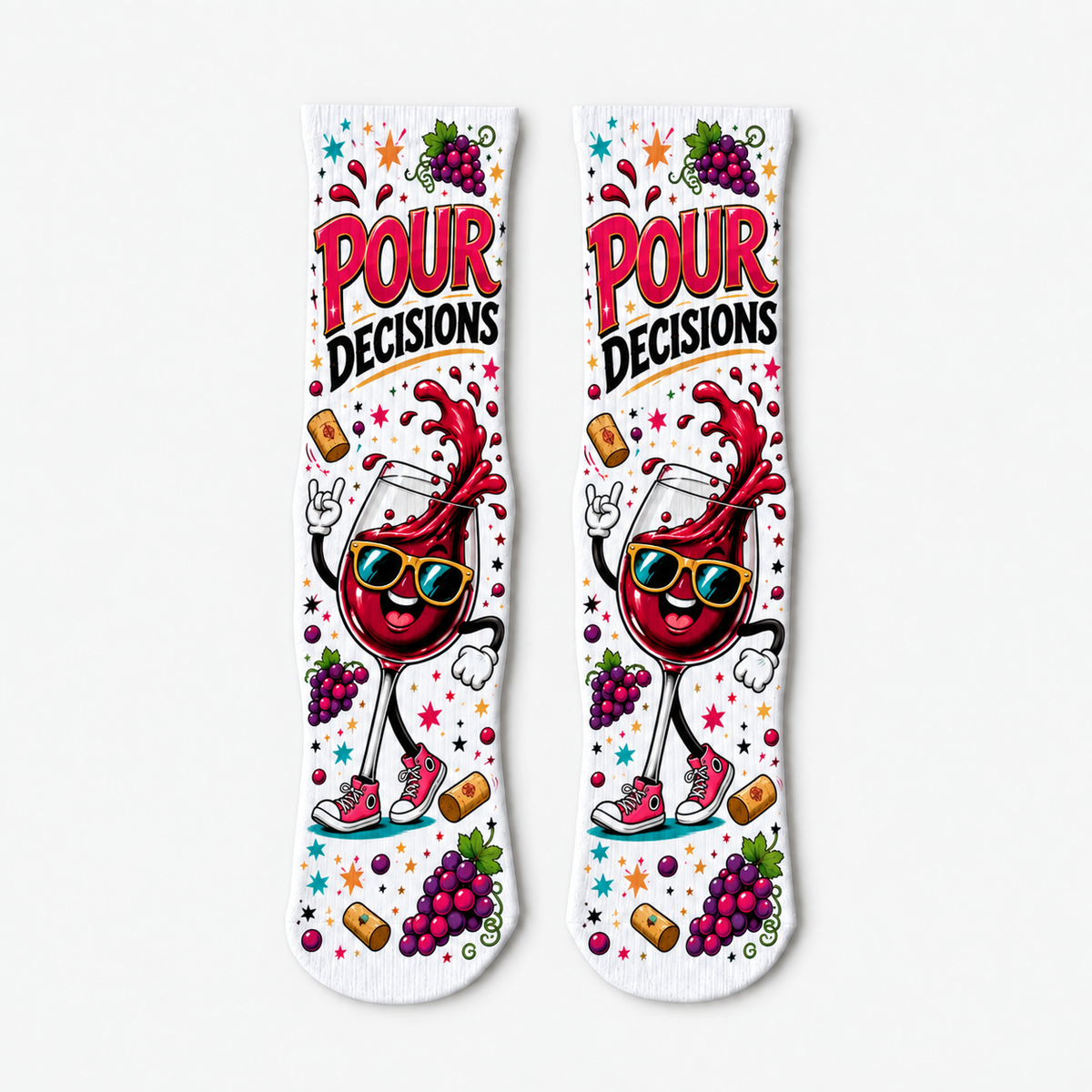 Wine Pour Decisions socks