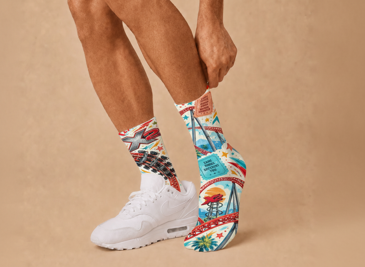 X2 Roller Coaster Remember socks