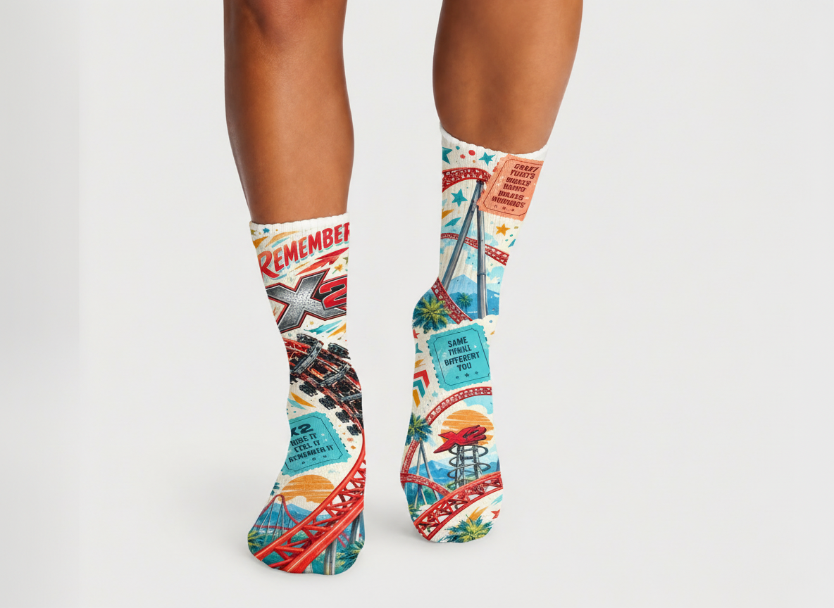 X2 Roller Coaster Remember socks