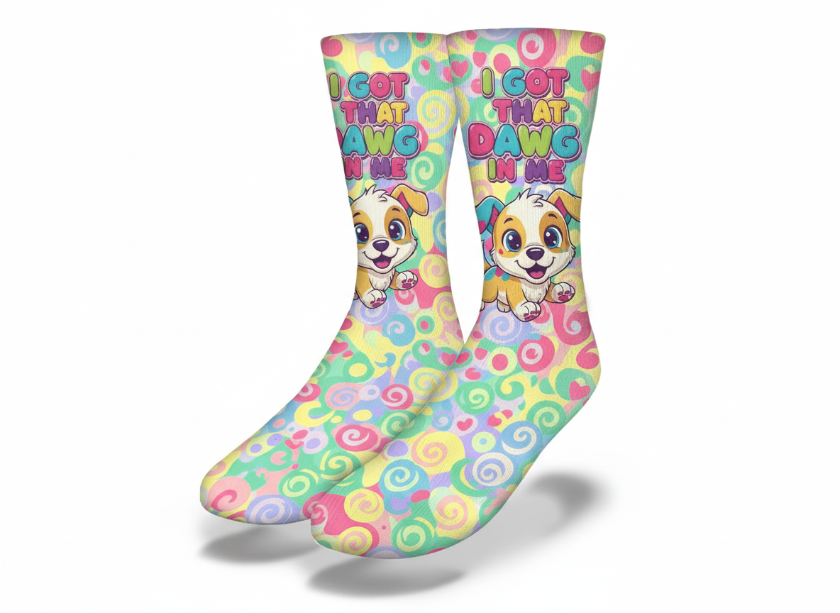 Cute I got a Dawg in me socks