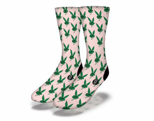 PINK PEACE WEED Funny Weed Socks