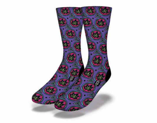 RED EYE PSYCHEDELIC Fun Weed Socks