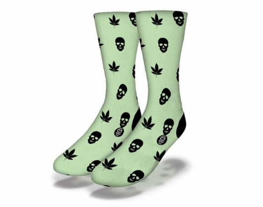 STONER SKULLS Fun Weed Socks