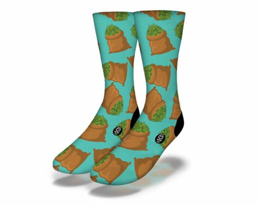 BULK WEED BAGS Fun Weed Socks (Teal)