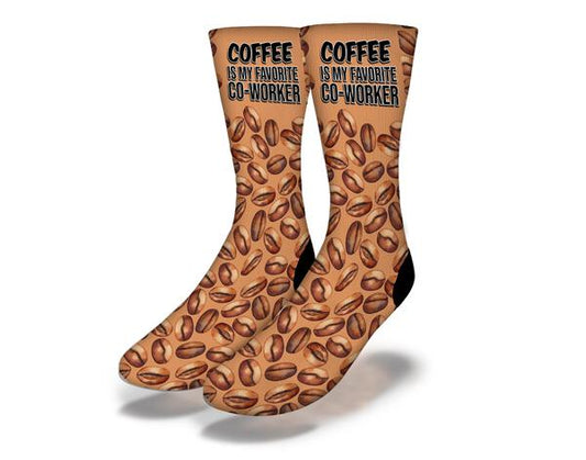Coffee CoWorker Socks Brown