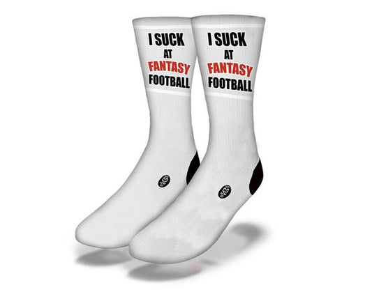 I SUCK AT FANTASY FOOTBALL Funny Football Socks