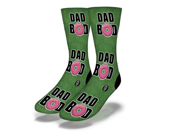 DAD BOD ON THE GREEN Funny Dad Socks