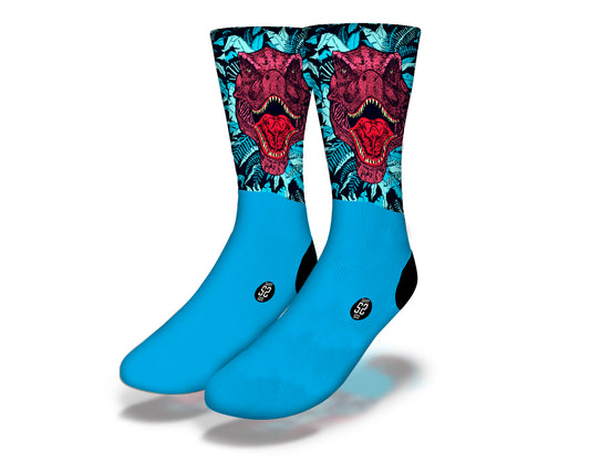 RAWR-SOME T-REX FACE Fun Dinosaur Socks