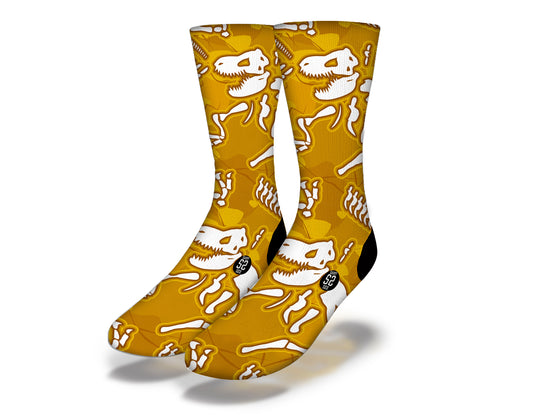 T-REX SKELETONS Fun Dinosaur Socks