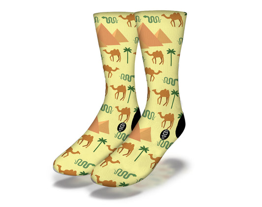 EGYPTIAN CAMELS & PYRAMIDS Fun World Socks